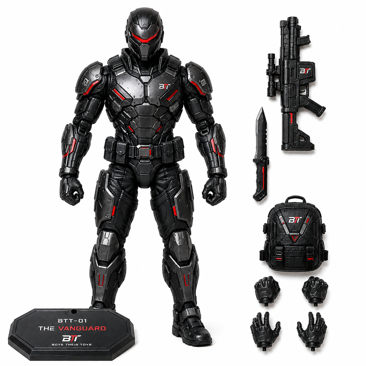 BTT-01 (2) BTT-01 Vanguard Articulated Tactical Action Figure Set for Collectors and Kids - Image 1