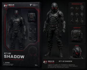 BTT-02 Shadow 7-Inch Scale Collectible Action Figure for Kids and Collectors - Image 2